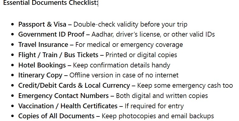 Essential Travel Packing Checklist for Every Traveler