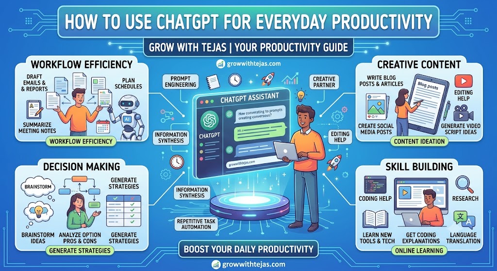 How to Use ChatGPT for Everyday Productivity | Grow With Tejas